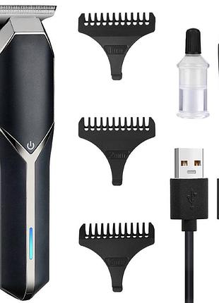 Акумуляторна машинка для стрижки волосся, +3 насадки, від usb, v-930