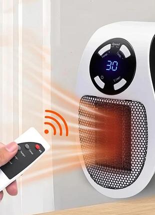 Мини обогреватель в розетку 500w, portable heater + пульт управления