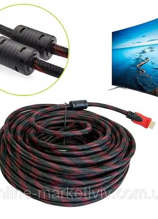 Кабель hdmi-hdmi 30м, з посиленою обмоткою та фільтрами
