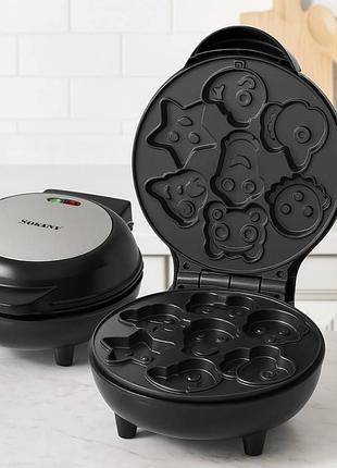 Мини-вафельница с антипригарным покрытием 750w, sk-08081 /электрическая вафельница