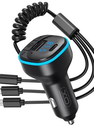Fm модулятор bluetooth, mp3, 3хusb, xo bcc07