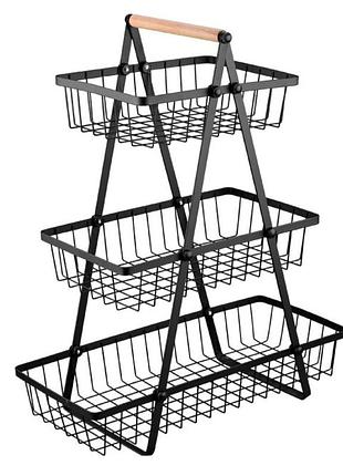 Корзина для фруктов 3 яруса, 49х40,5х21см