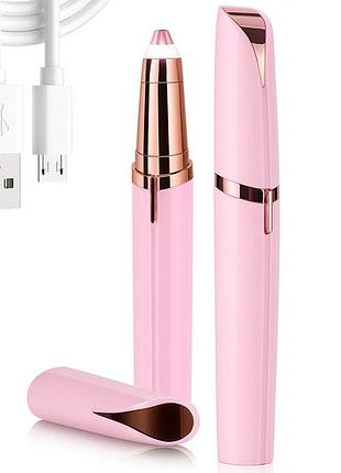 Кишеньковий епілятор для обличчя flawless в стилі губної помади, від usb, рожевий