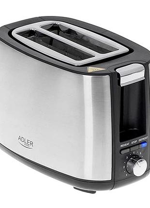 Тостер adler ad 3214 900 вт 7 режимов обжарки автоматическое отключение