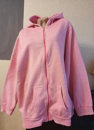 Тёплая фирменная кофта худи на молнии.батл.