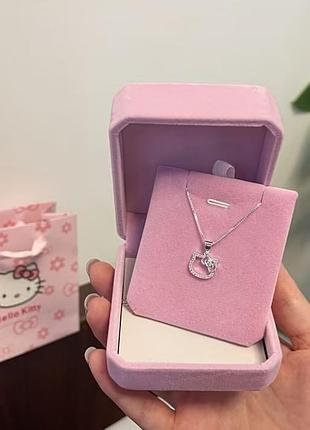 Санріо hello kitty жіночий елегантний та милий підвіска-намистоблискучими кристалами, ніжна ланцюжкова прикраса на валентинки, дні народження, різдво,