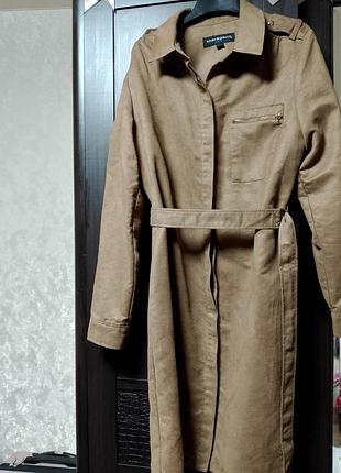 Подовжена сорочка з штучної замші