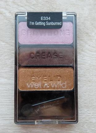 Трехцветные тени wet n wild coloricon eye shadow palette e334 i´m getting sunburned3 фото