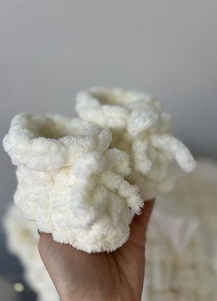 Плюшеві пінетки для новонароджених (0–3 місяці)