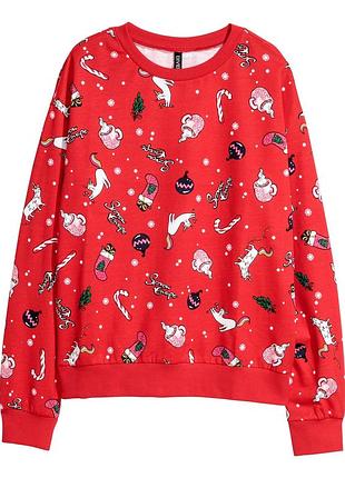 Світшот новорічний принт,святковий світшот