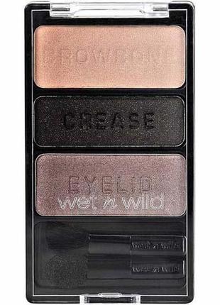 Трехцветные тени wet n wild coloricon eye shadow trio тон e335 silent treatment