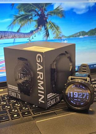 Garmin fenix 7x sapphire solar, стан чудовий, гармин, гармін фенікс 7x