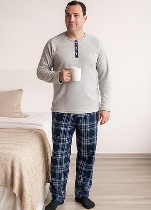 Тепла чоловіча піжама на байці рр 44-62