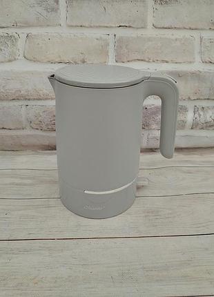 Электрочайник maestro mr-037-grey с двойными стенками 1.7 л 1800 вт серый