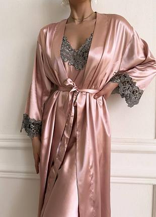 Шикарный комплект с халатиком☀️