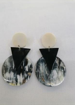 Indira серьги гвоздики рог