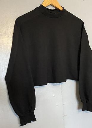 Свитшот черный оверсайз размер s от shein