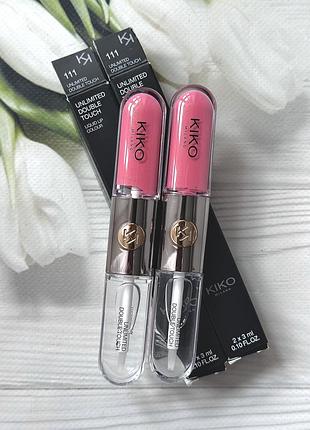 Unlimited double touch kiko milano 111! стійка рідка помада з яскравим покриттям !!!