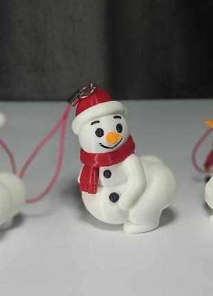 ☃️ забавный брелок «снеговик с формами» - хит праздников!