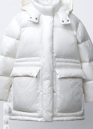 Пуховик zara куртка зара пуховик