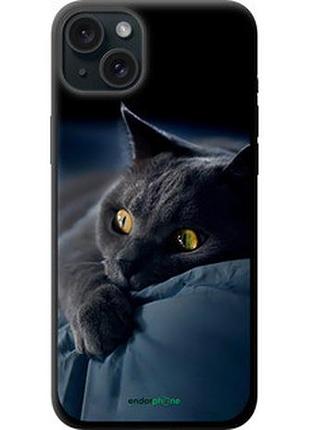 Чехол на iphone 15 plus дымчатый кот "825b-3097-73076"