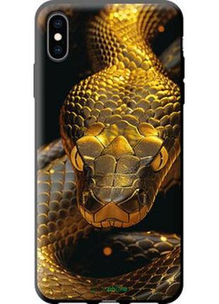 Чехол на iphone xs max golden snake "6072b-1557-73076"