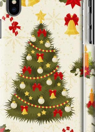 Чехол на iphone xs новогодняя елка "4198m-1583-73076"