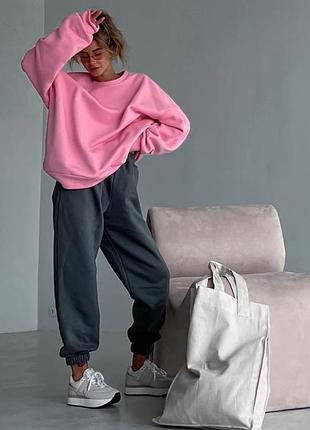 Мегакрутый оверсайз костюм спортивный объемное худи и штаны джоггеры свитшот