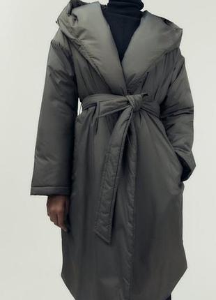 Плащ стьобаний zara
