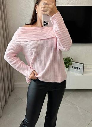 Женская нежная кофта розовая желтая