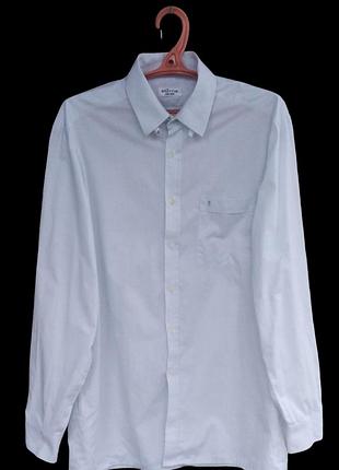 Мужская брендовая рубашка нежно- голубого цвета