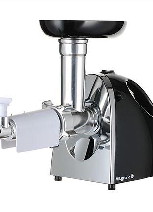 Электромясорубка vilgrand v203-brmg. al-815 цвет: черный