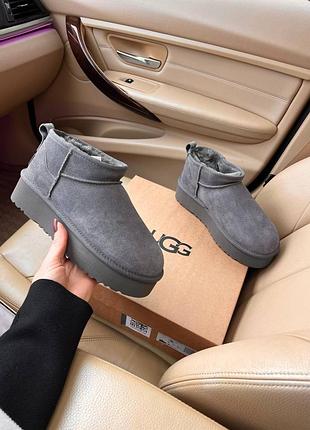 Ugg classic ultra mini platform grey premium