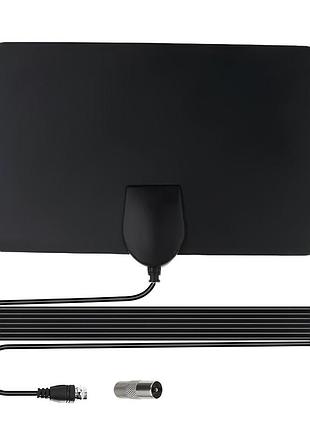 Кімнатна цифрова тв антена resteq — пасивна антена з підтримкою 1080p, для прийому цифрового сигналу dvb-t / dvb-t2, кабель 3.7 м