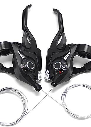 Моноблок shimano st-ef51-7 altus 3x7. велосипедні ручки перемикання швидкості shimano st-ef51-7 altus
