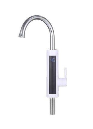 Кран-водонагрівач проточний s89 3.3 квт для кухні вилив вухо на гайці з дисплеєм і термостатом (w) aquatica (9789113)