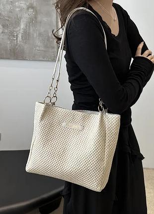 2025 стильна літня ткана жіноча сумка на плече