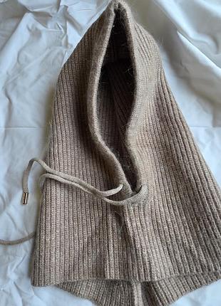 Теплый капор ангора / акрил