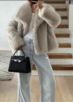 Шуба з еко хутра штучна