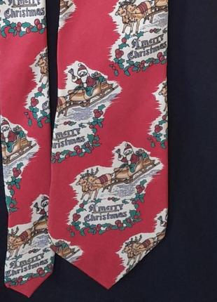 Краватка шовк італія дід мороз новий рік, різдво8 фото