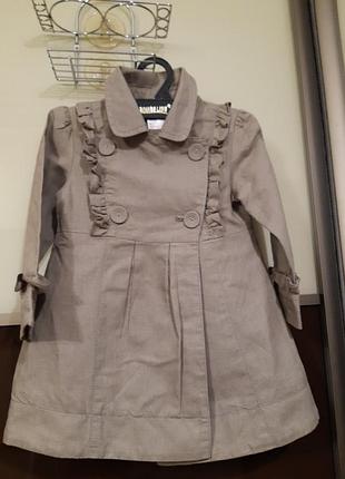 Плащ, натуральная ткань- лён,с подкладкой,3р /92-98.