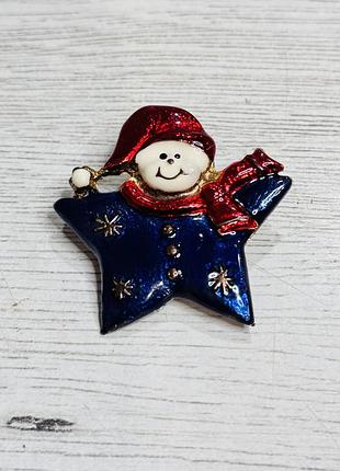 Брошка, американський вінтаж, різдвяна зірка