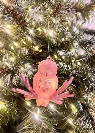 Новогодняя фигурка сова, матовая