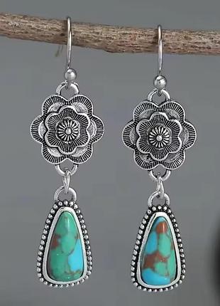 Нежные серьги богемная нежность фольк стиль