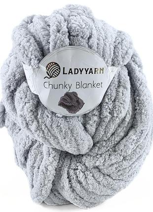 Пряжа chunky blanket/чанки бланкет, светло-серый, sl1013, lady yarn
