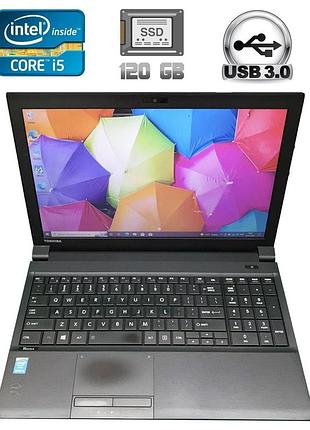 Ноутбук toshiba tecra a50-a / 15.6" (1366x768) tn / intel core i5-4200m (2 (4) ядра по 2.5 - 3.1 ghz) / 8 gb ddr3 / 120 gb ssd /