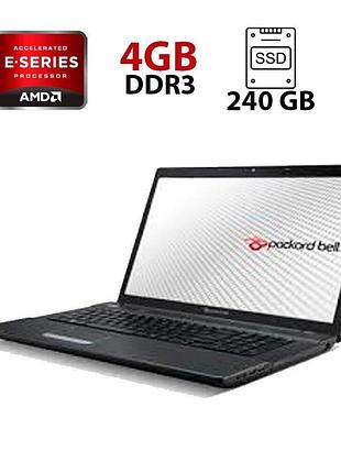 Ноутбук б-клас packard bell lk11bz / 17.3" (1600x900) tn / amd e-300 (2 ядра по 1.3 ghz) / 4 gb ddr3 / 240 gb ssd / amd radeon hd