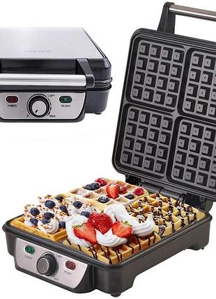 Вафельниця електрична camry cr 3025 1500 вт для бельгійських віденських вафель з терморегулятором 4 форми