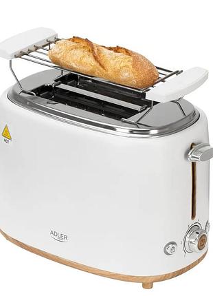 Тостер з решіткою для булочок adler ad 3225, 6 рівнів обсмажування, 950 вт