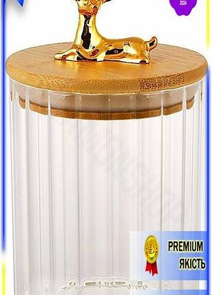 Dm скляна банка edinburgh специфікація 2.2 stag 650мл з бамбуковою кришкою для зберігання продуктів ко spe|lz